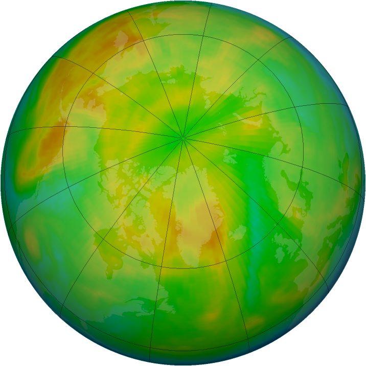 Arctic ozone map for 05 May 1993